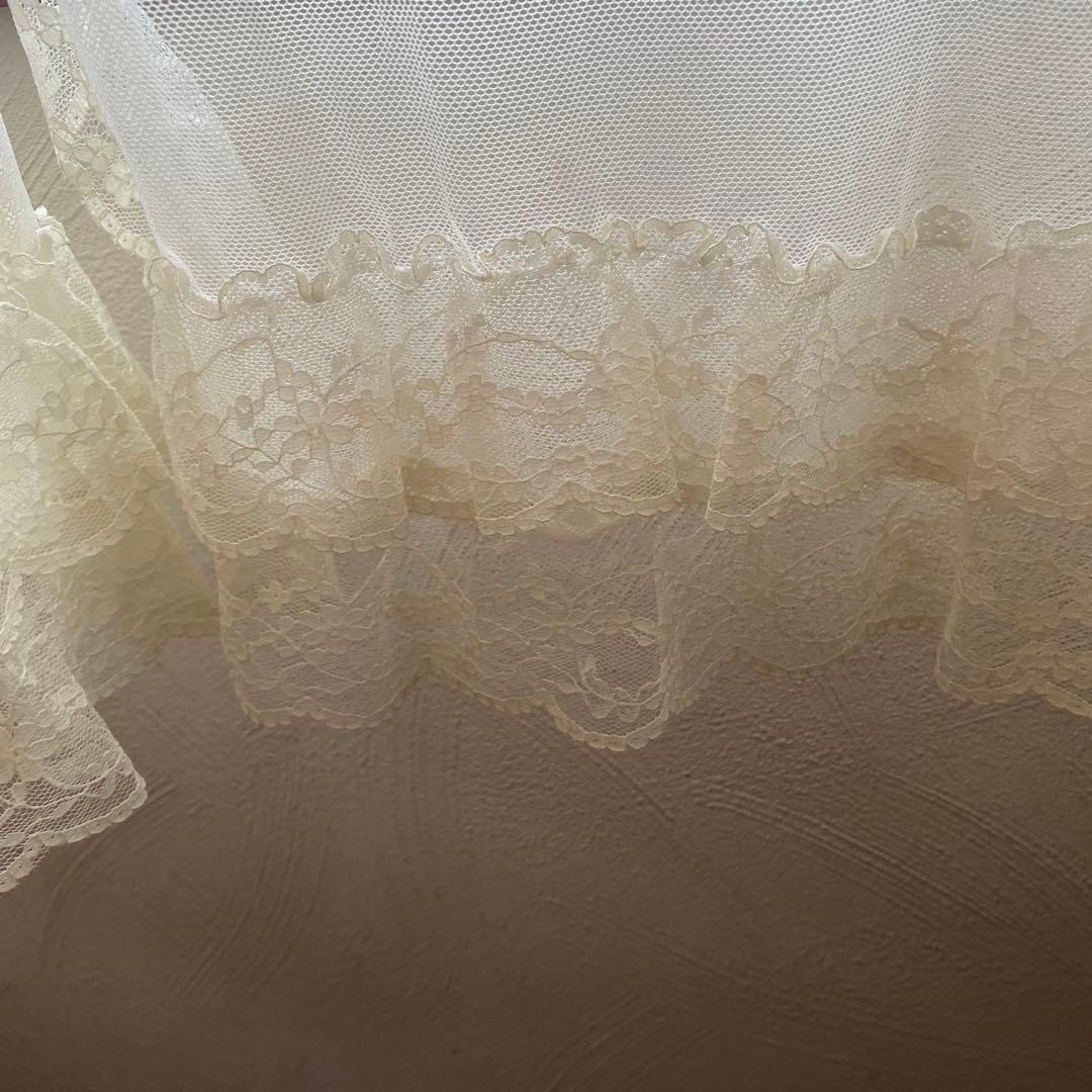 さえら風 雰囲気良い素敵な 2Way レースカーテン　のれん風