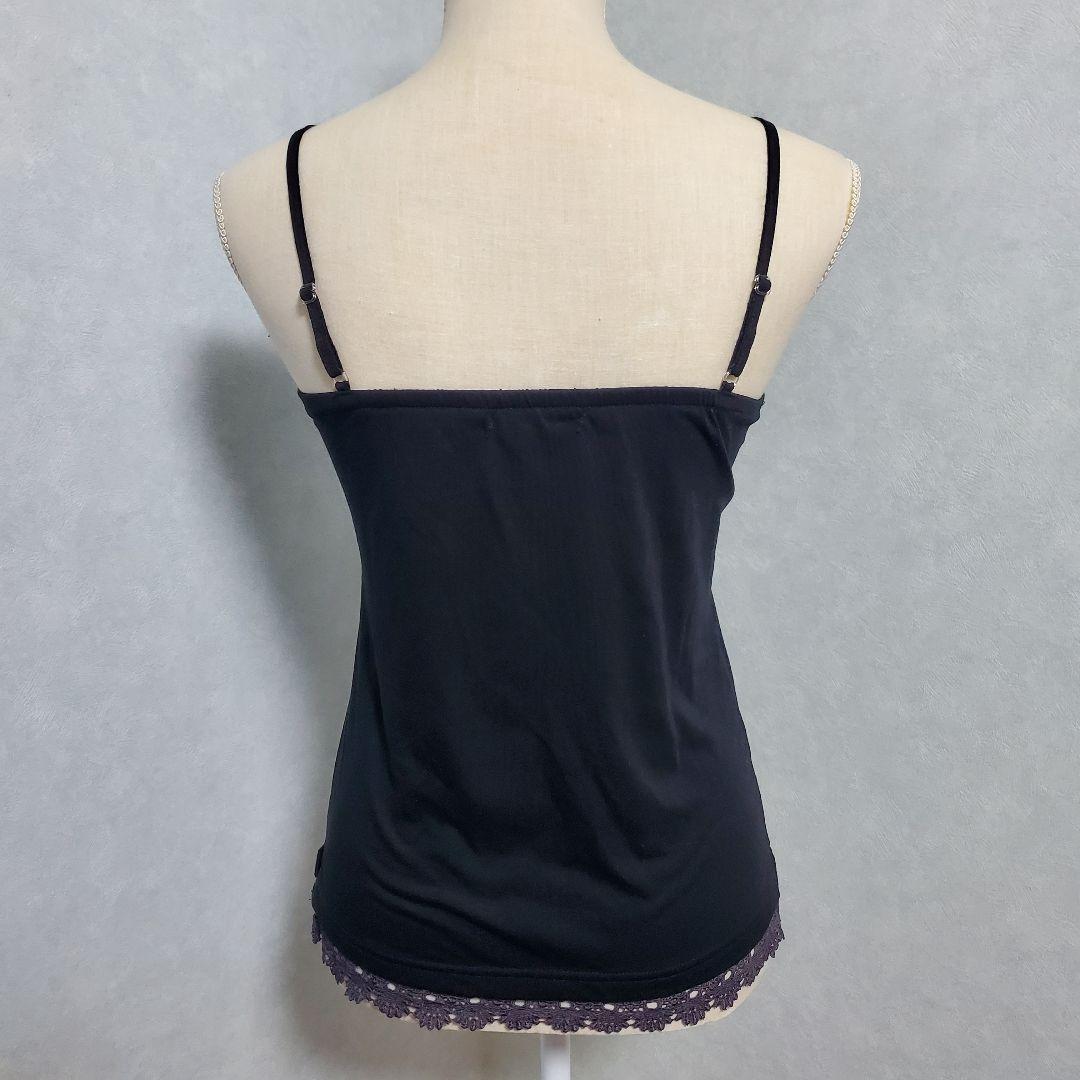 希少 axes femme ビッグリボンキャミソール 黒×グレー