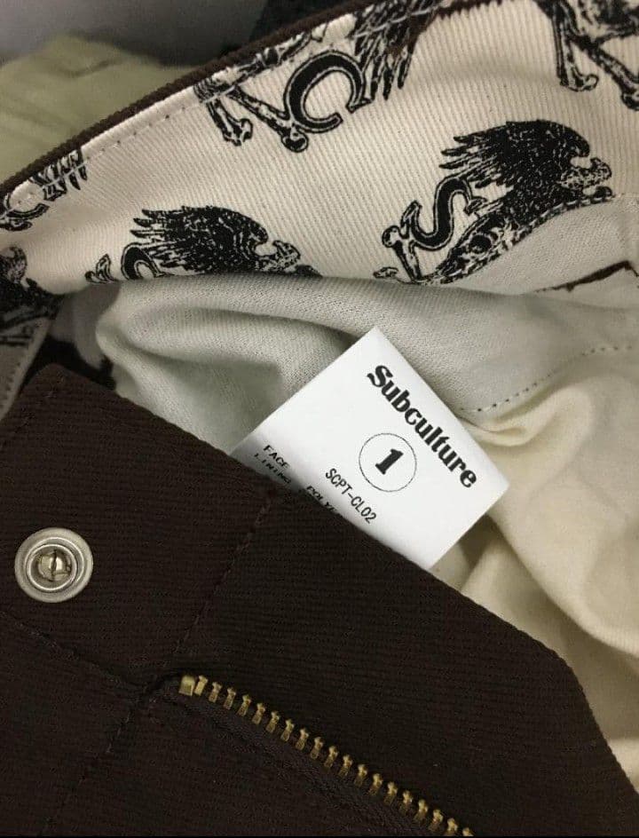 サブカルチャー 美品 フリスコ チノ パンツ チノパン 茶系 サイズ1