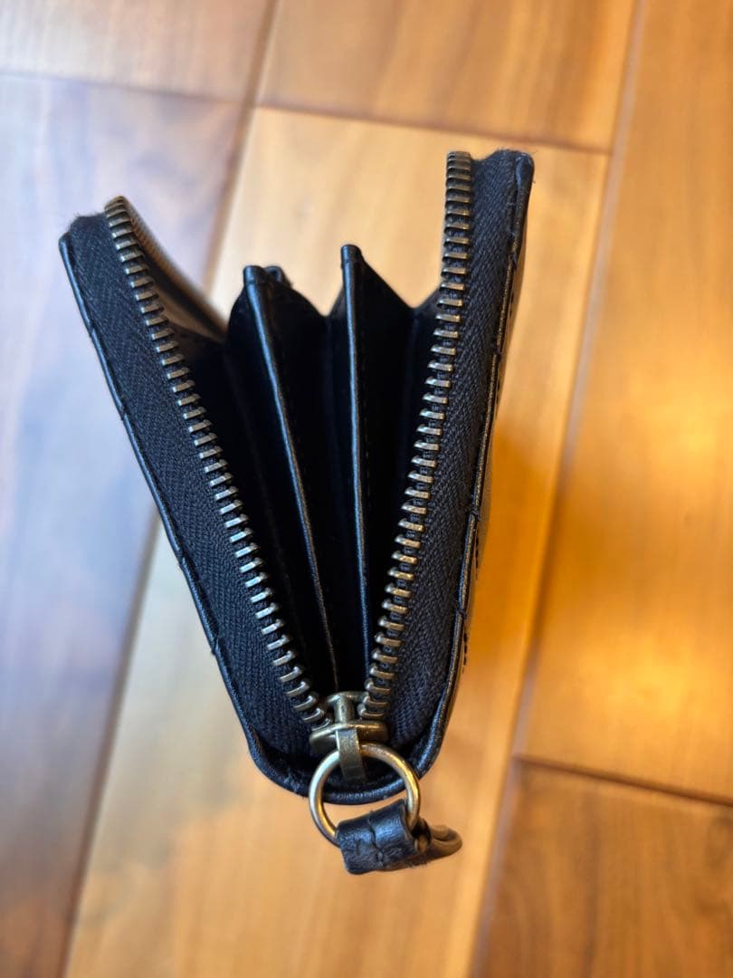 【美品】GUCCI ラウンドファスナー　キルティング　ＧＧマーモント　ブラック