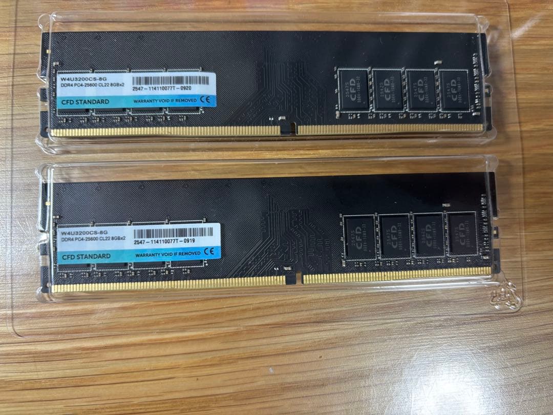 c*e様 CFD W3U3200G2G-8G×2=16GB DDR4 メモリー