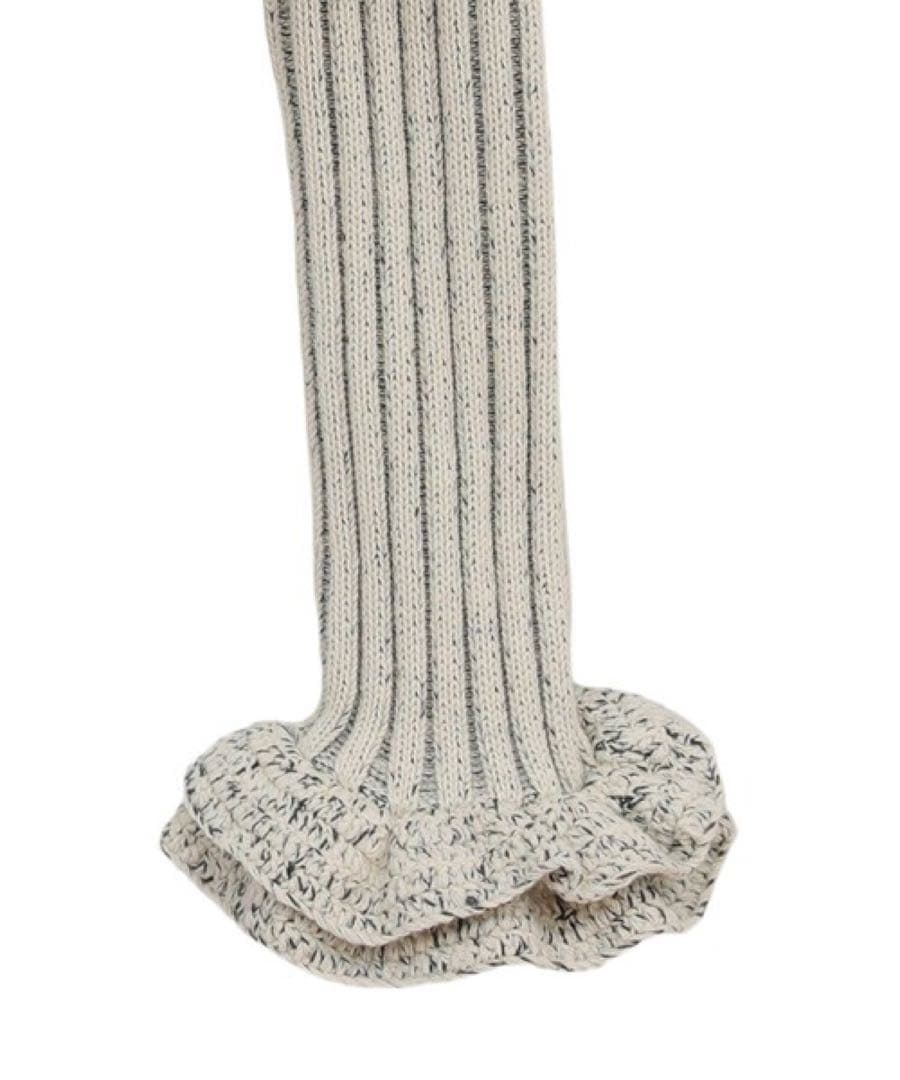 トップス CLANE W FACE SHORT FRILLED KNIT TOPS