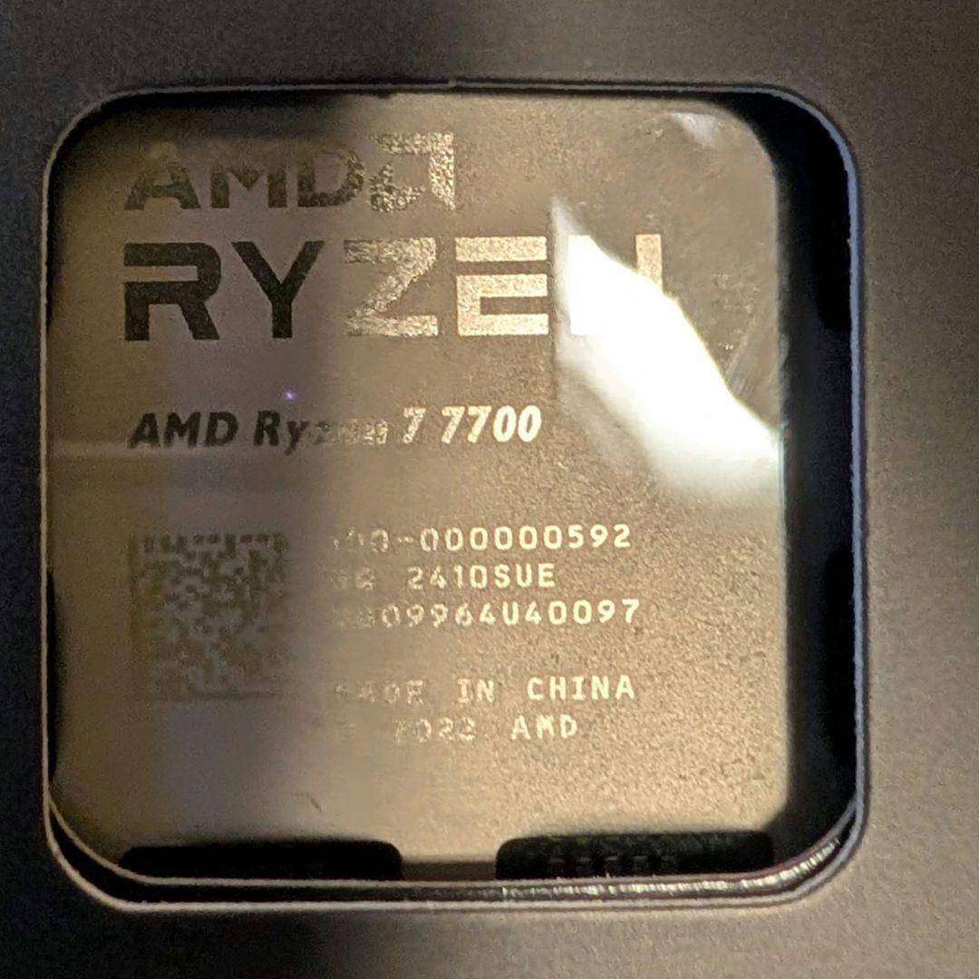 CPU AMD Ryzen 7 7700※CPUクーラー未使用