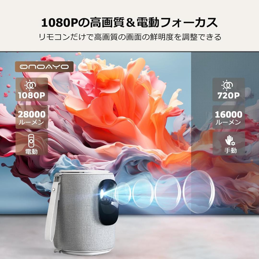 プロジェクター 小型 家庭用 28000LM 高輝度 switch スマホ