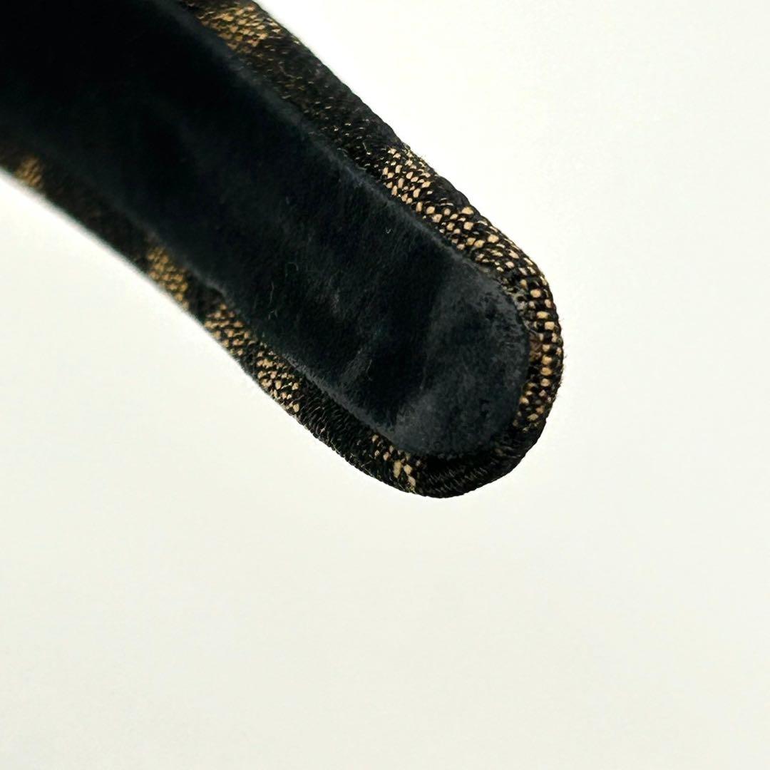 【極美品】フェンディ カチューシャ ズッカ柄 FFロゴ ブラウン 黒 キャンバス