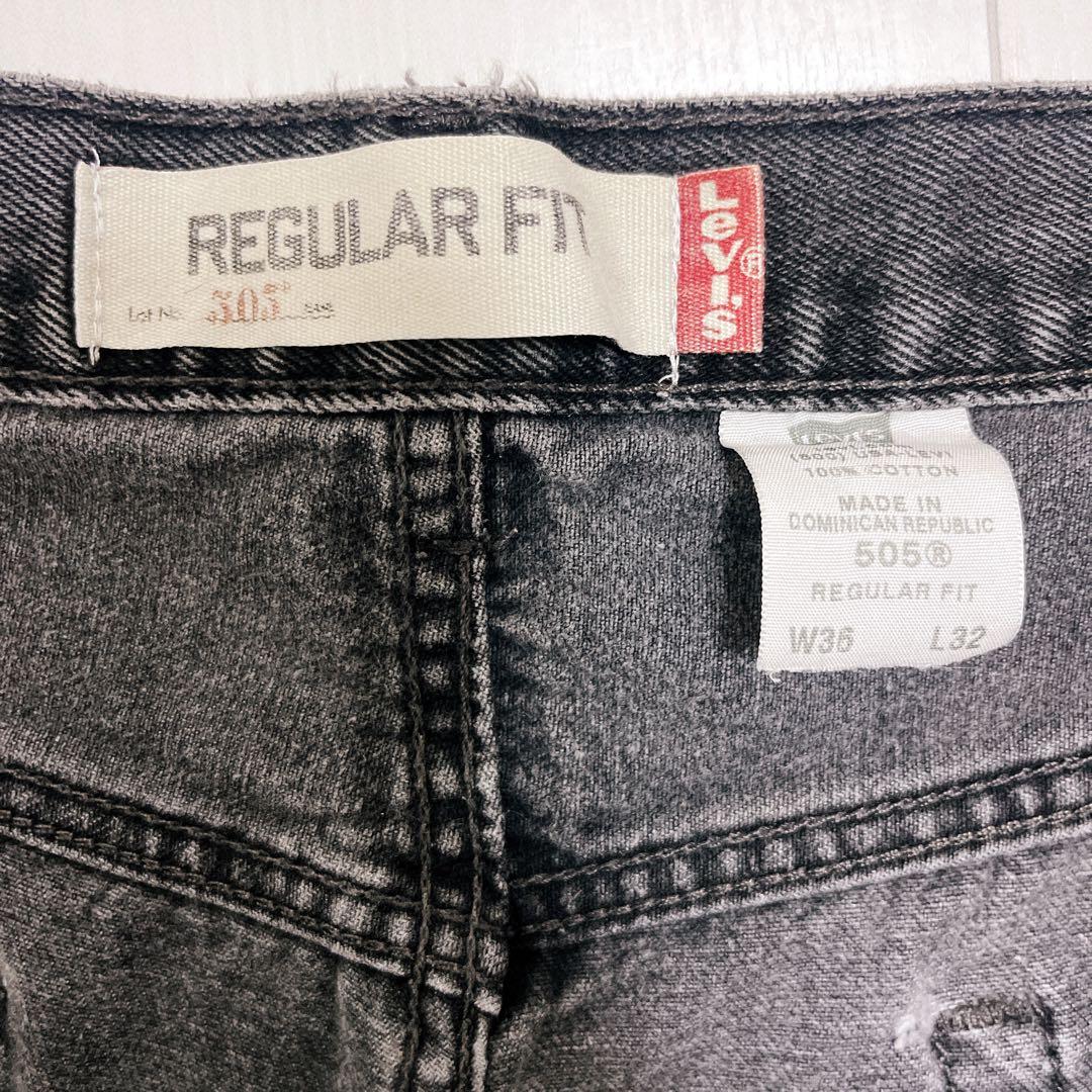 Levi's 505 ブラックデニム 後染め　00s W36 L32
