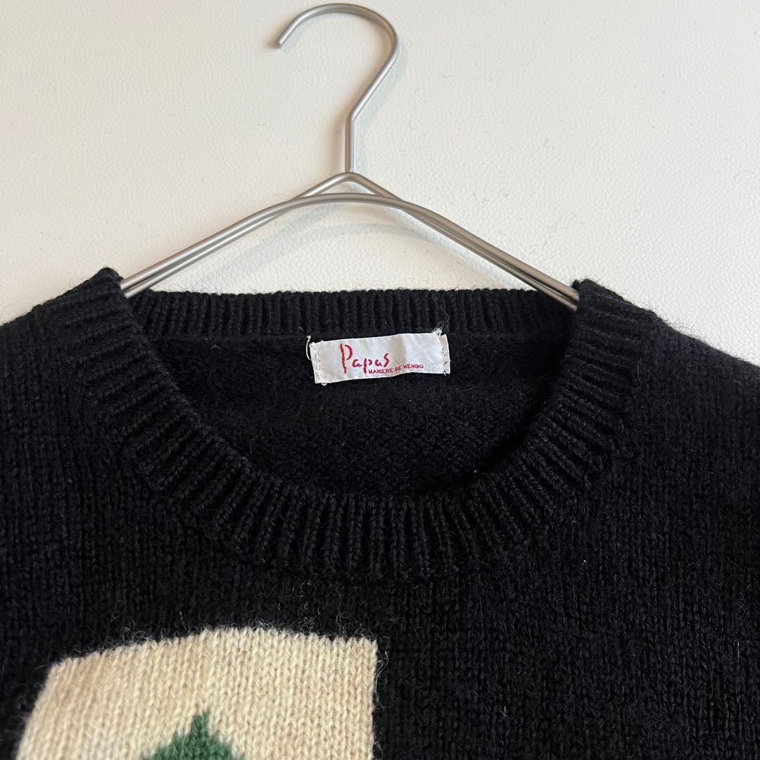 美品✨Papas ウール プルオーバーパーカー 国旗柄 BBKK期 ヴィンテージ