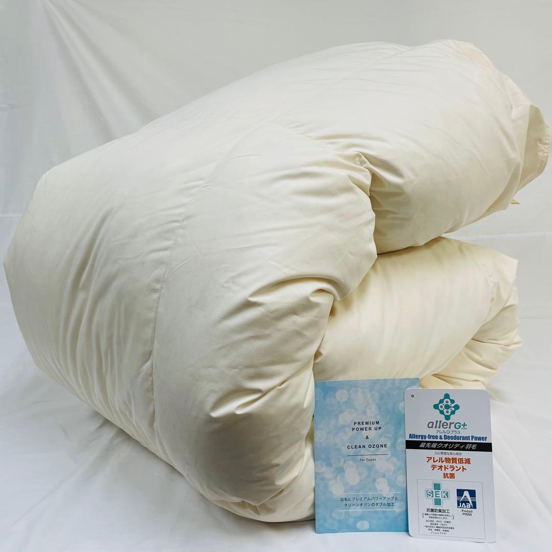 羽毛布団 セミダブル 抗菌防臭羽毛 きなり 170×210cm 日本製