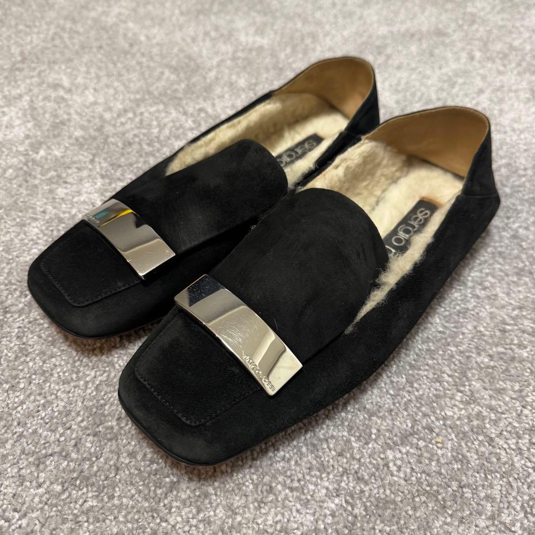 セルジオロッシスリッパフラットパンプスsr1 36 ボア