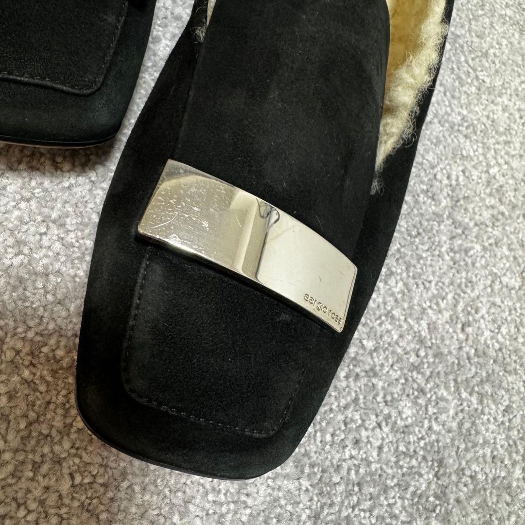 セルジオロッシスリッパフラットパンプスsr1 36 ボア
