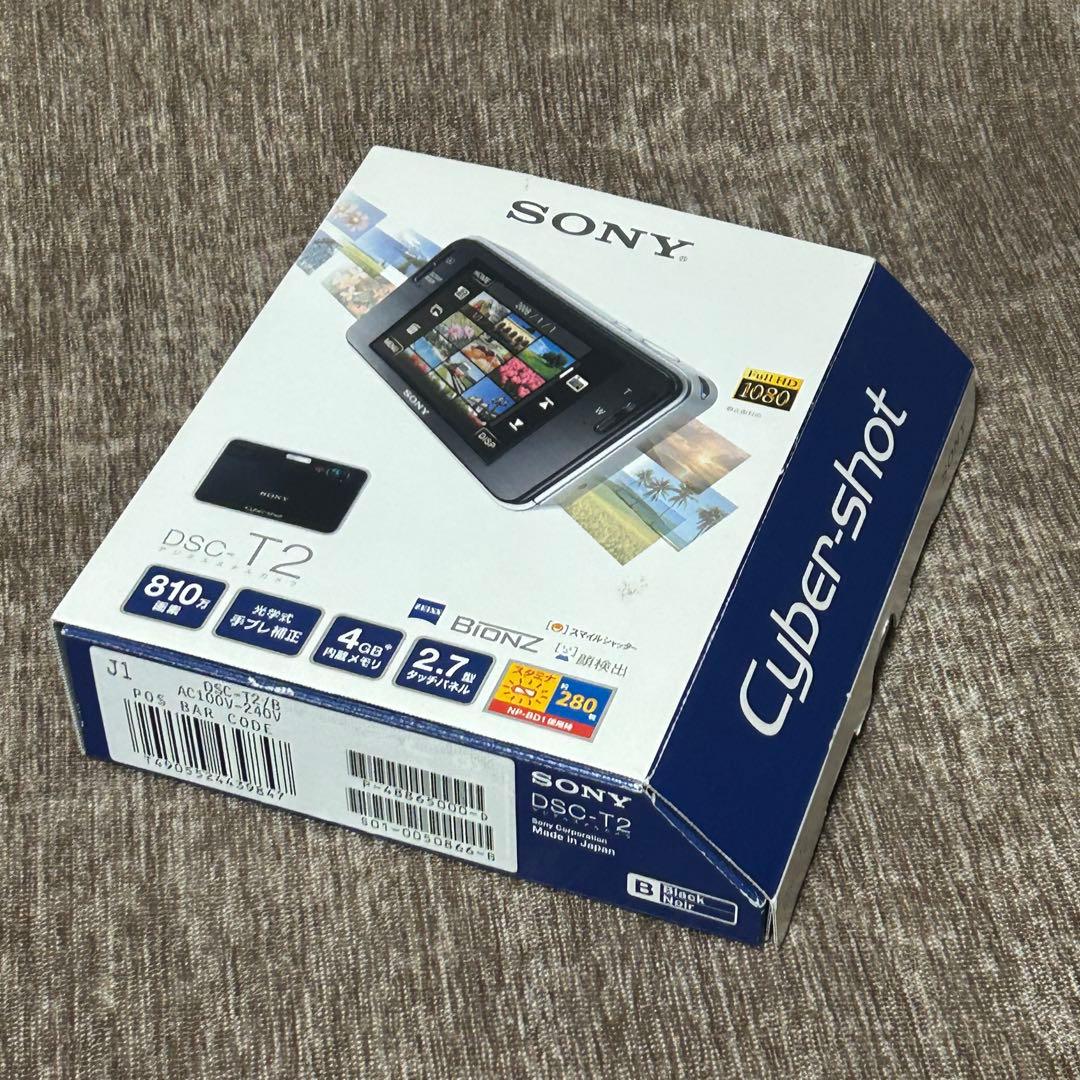 完動美品　箱・付属品付き　SONY DSC-T2 サイバーショット ブラック