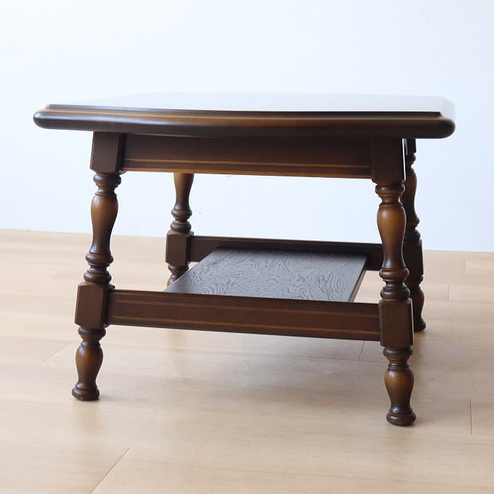 アンティーク 飛騨産業 サイドテーブル キツツキ 穂高 レトロ