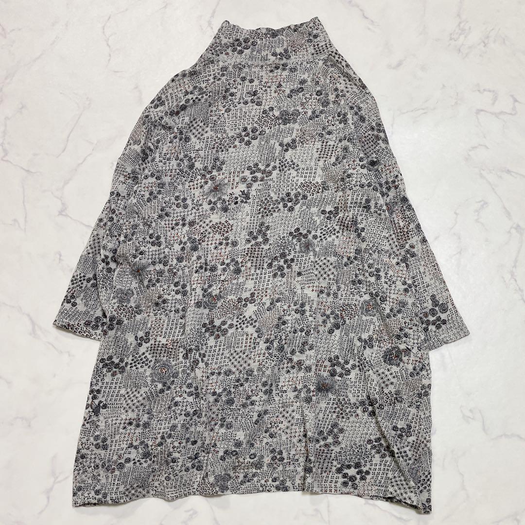 【本日限定価格】✨ヨーガンレール やわらかウールチュニック ボタニカル柄