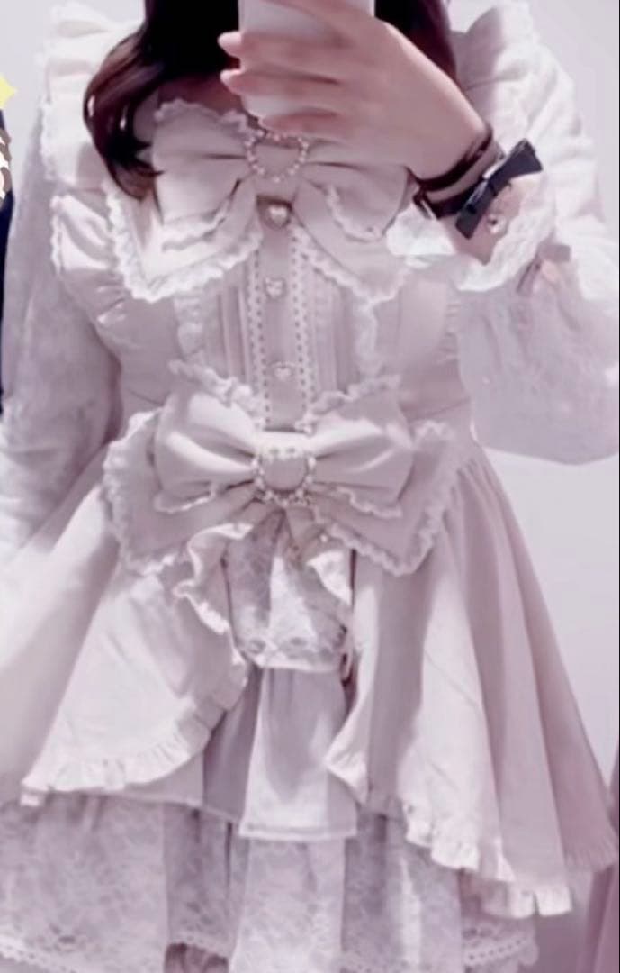 「完売品」 LIZLISA フロントカシュクールBIGリボンセットアップ ピンク