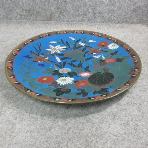 尾張七宝花鳥図飾り皿 [B25295]