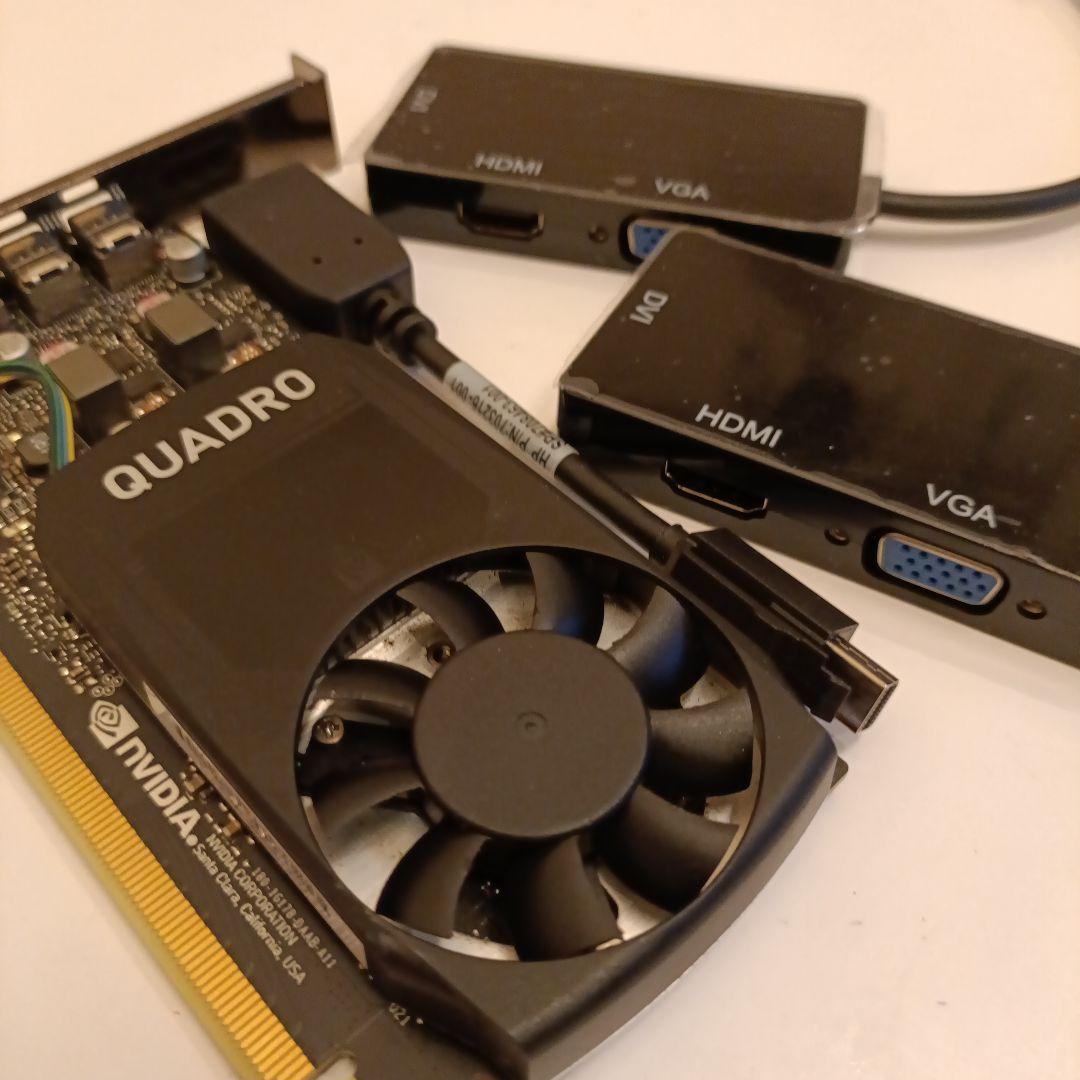 NVIDIA QUADRO P1000 グラフィックボード 変換ケーブル付き