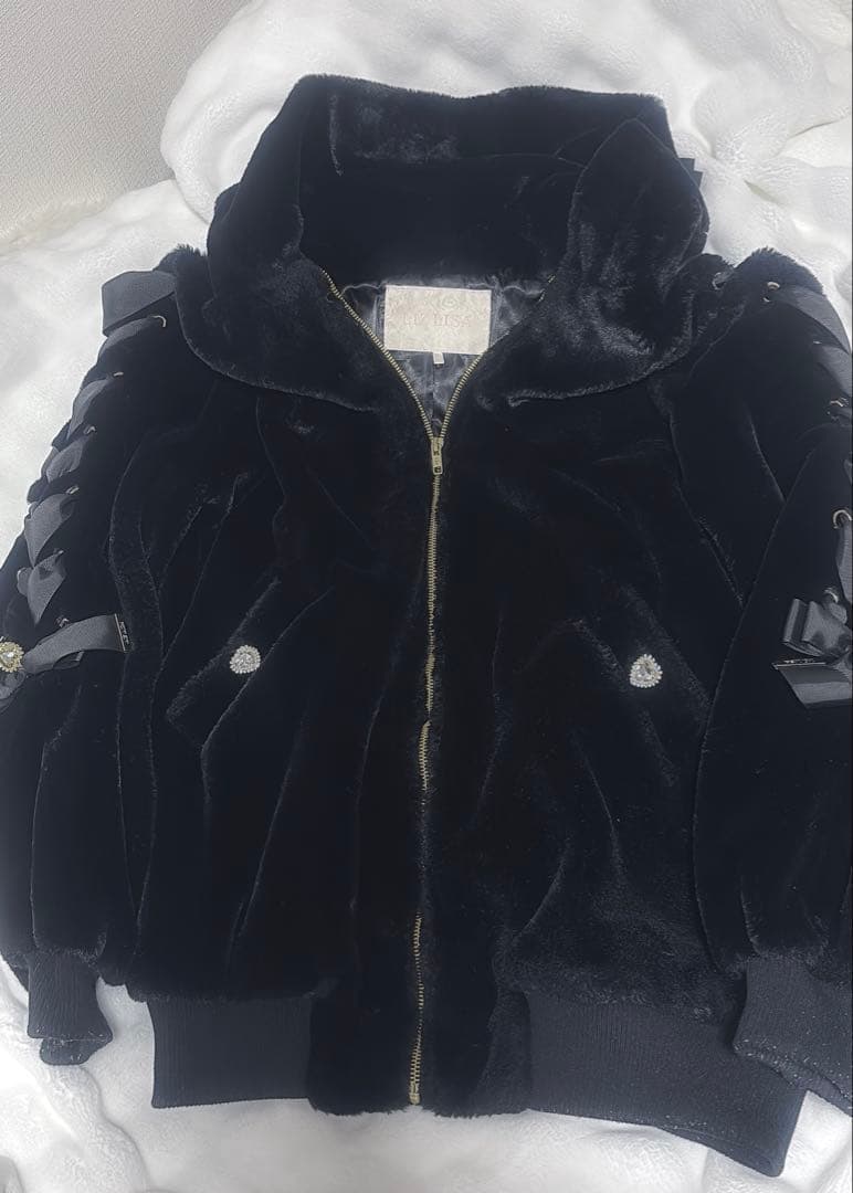 LIZLISA レースアップスリーブうさみみファーブルゾン リズリサ