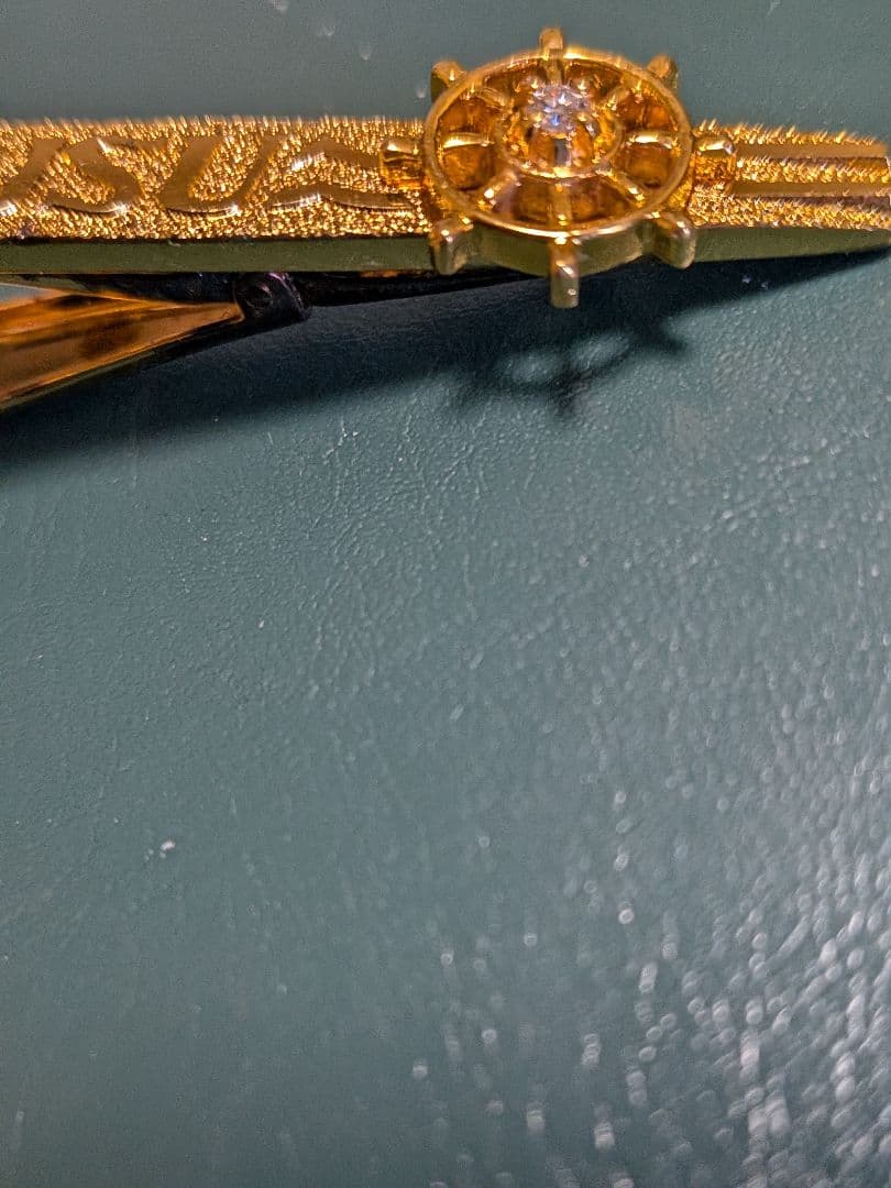 【K18 】&ダイヤモンド　全日本海員組合　特別功労賞　ネクタイピン!!