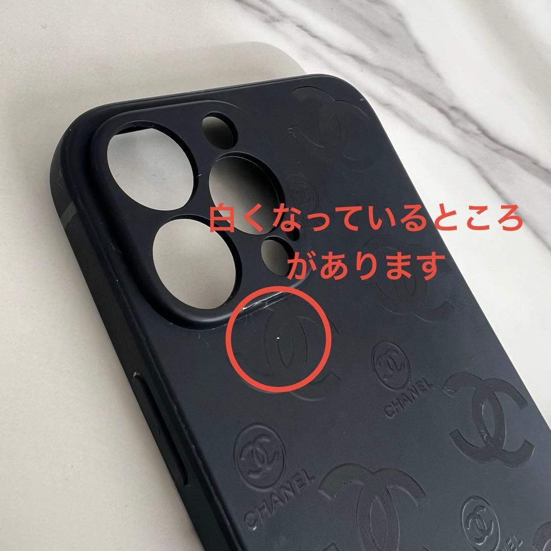 iPhone13 pro max用　スマホケース CHANEL 黒　ココマーク