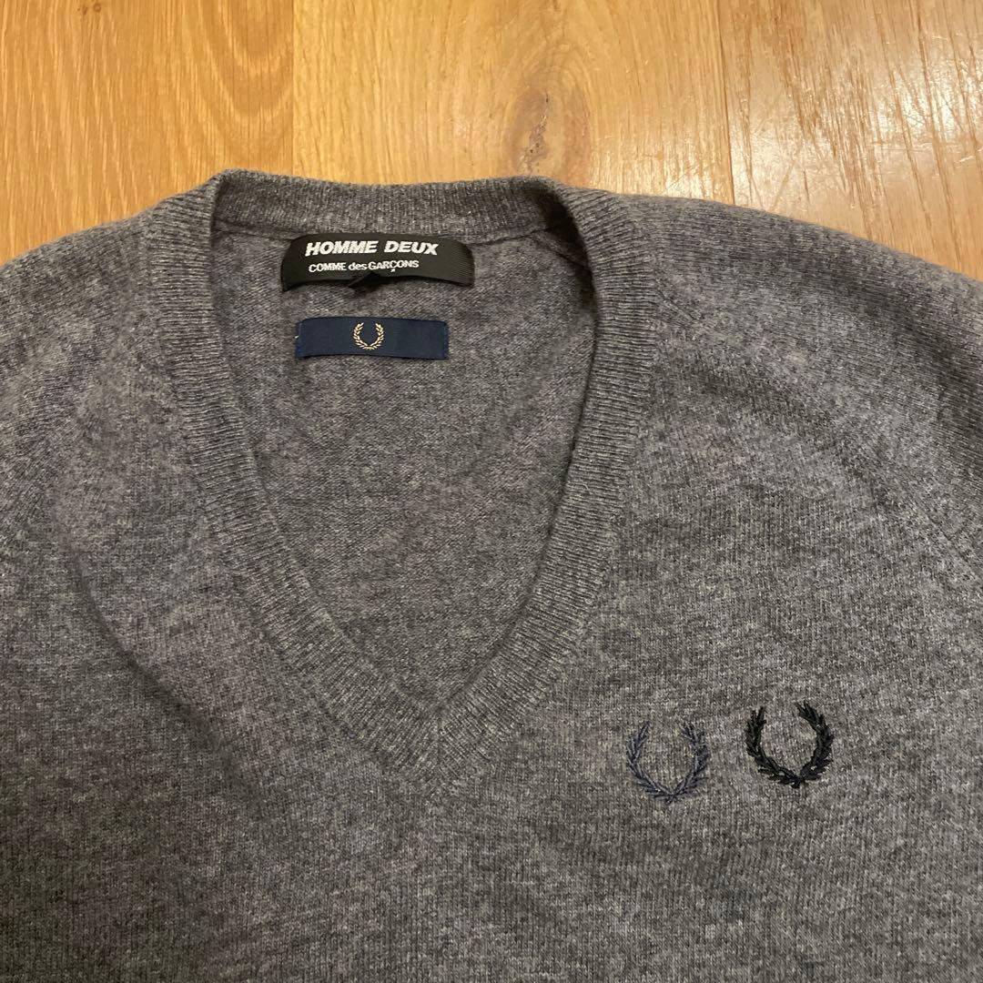 SALE！【ギャルソンオムドゥ×フレッドペリー】イタリア製ニット　サイズL