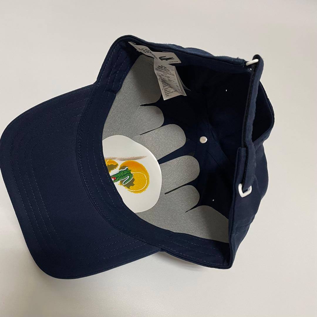 【新品/未使用】Lacoste ジョコビッチ ロゴキャップ ネイビー