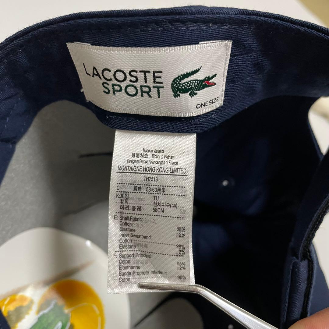【新品/未使用】Lacoste ジョコビッチ ロゴキャップ ネイビー