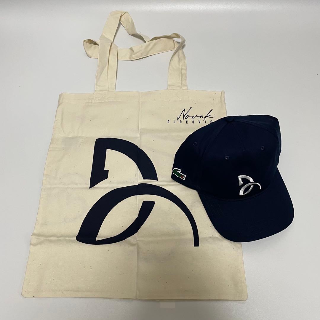 【新品/未使用】Lacoste ジョコビッチ ロゴキャップ ネイビー