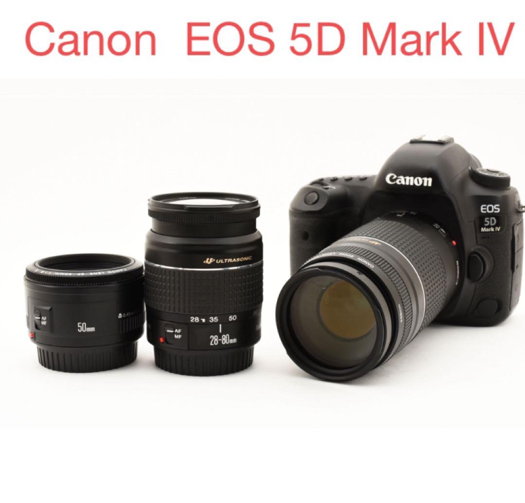 保証付き/Canon EOS 5D Mark IV 標準&望遠&単焦点セット