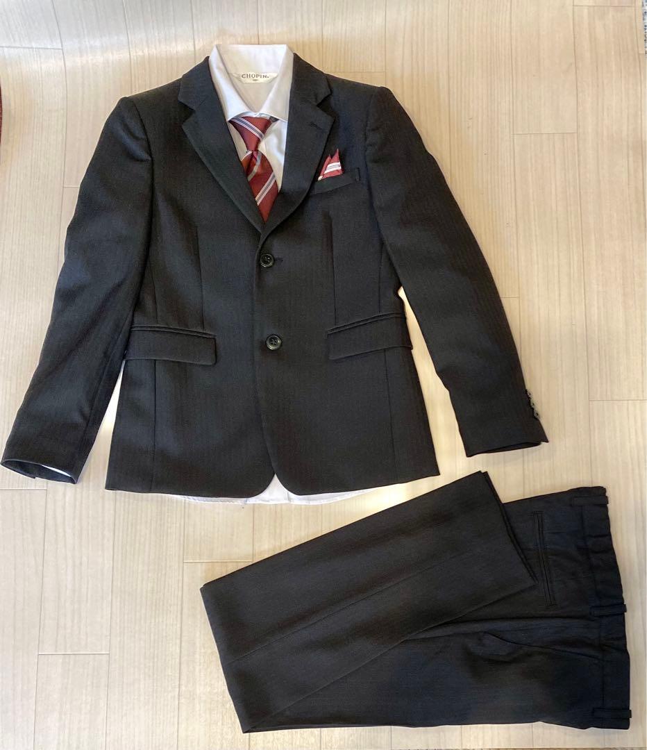 卒業式スーツ5点セット☆CHOPIN ブラック150cm