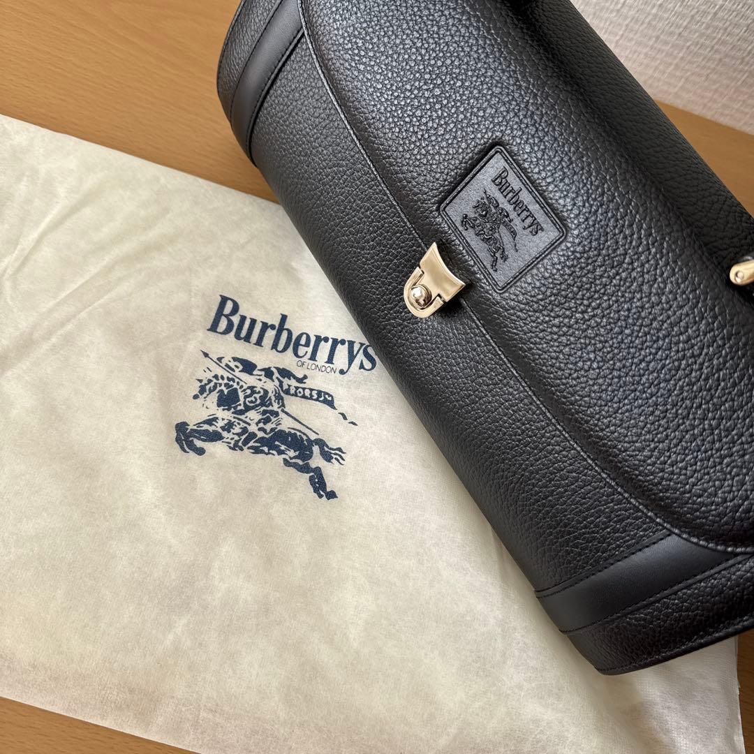 未使用品★Burberrys ブラック ドラムバッグ 箱付き