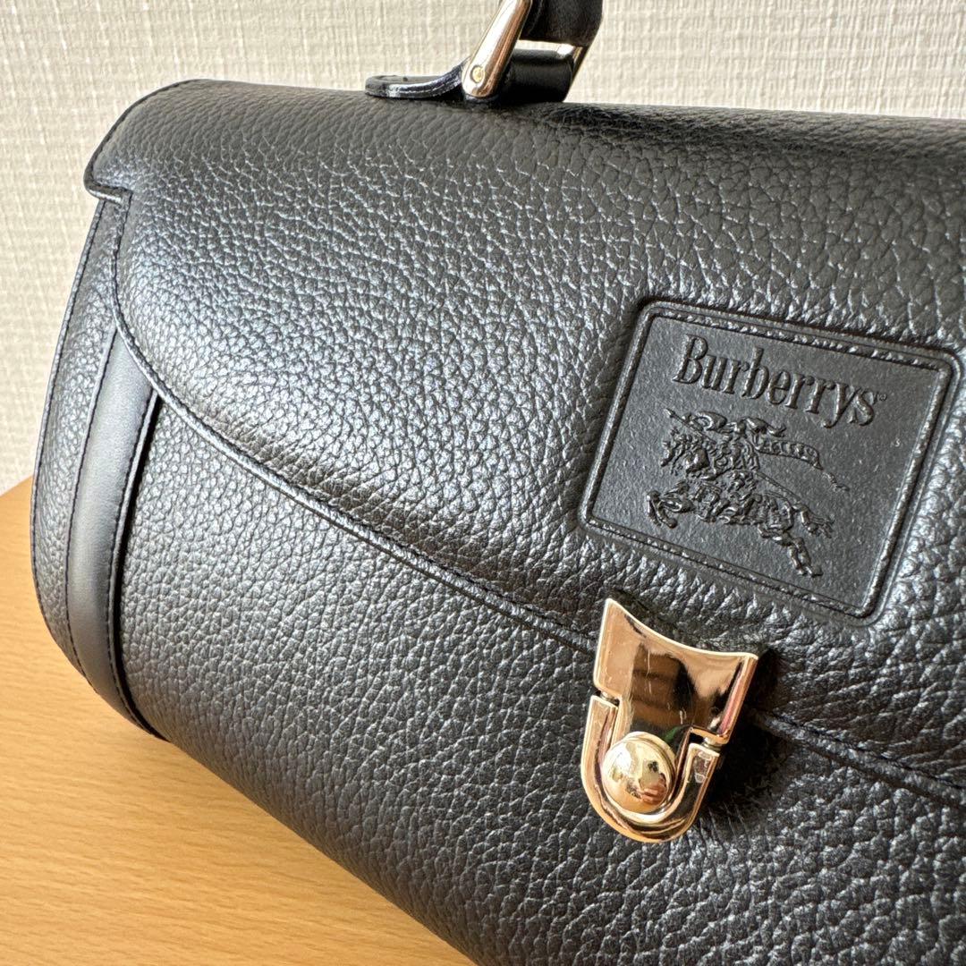 未使用品★Burberrys ブラック ドラムバッグ 箱付き