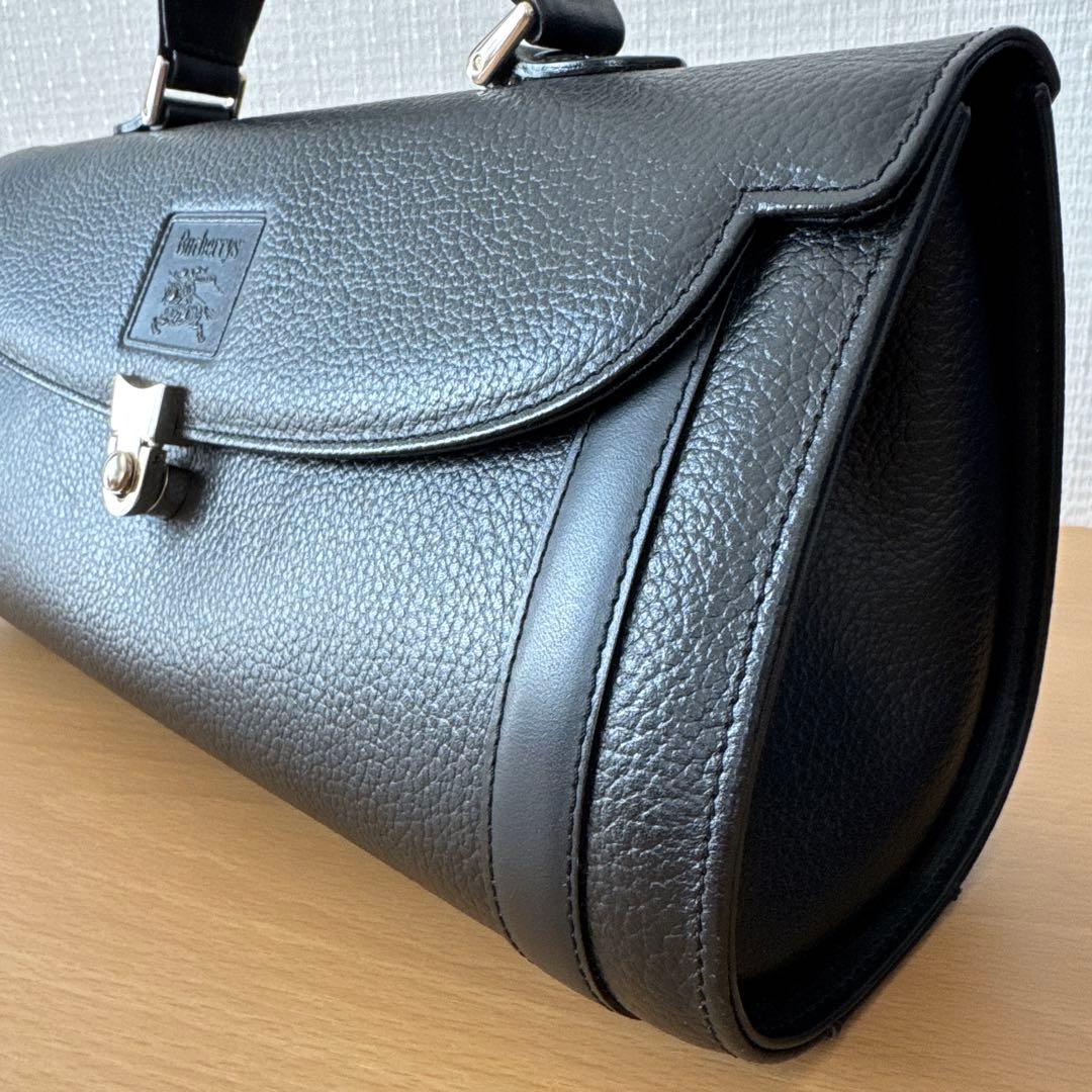未使用品★Burberrys ブラック ドラムバッグ 箱付き