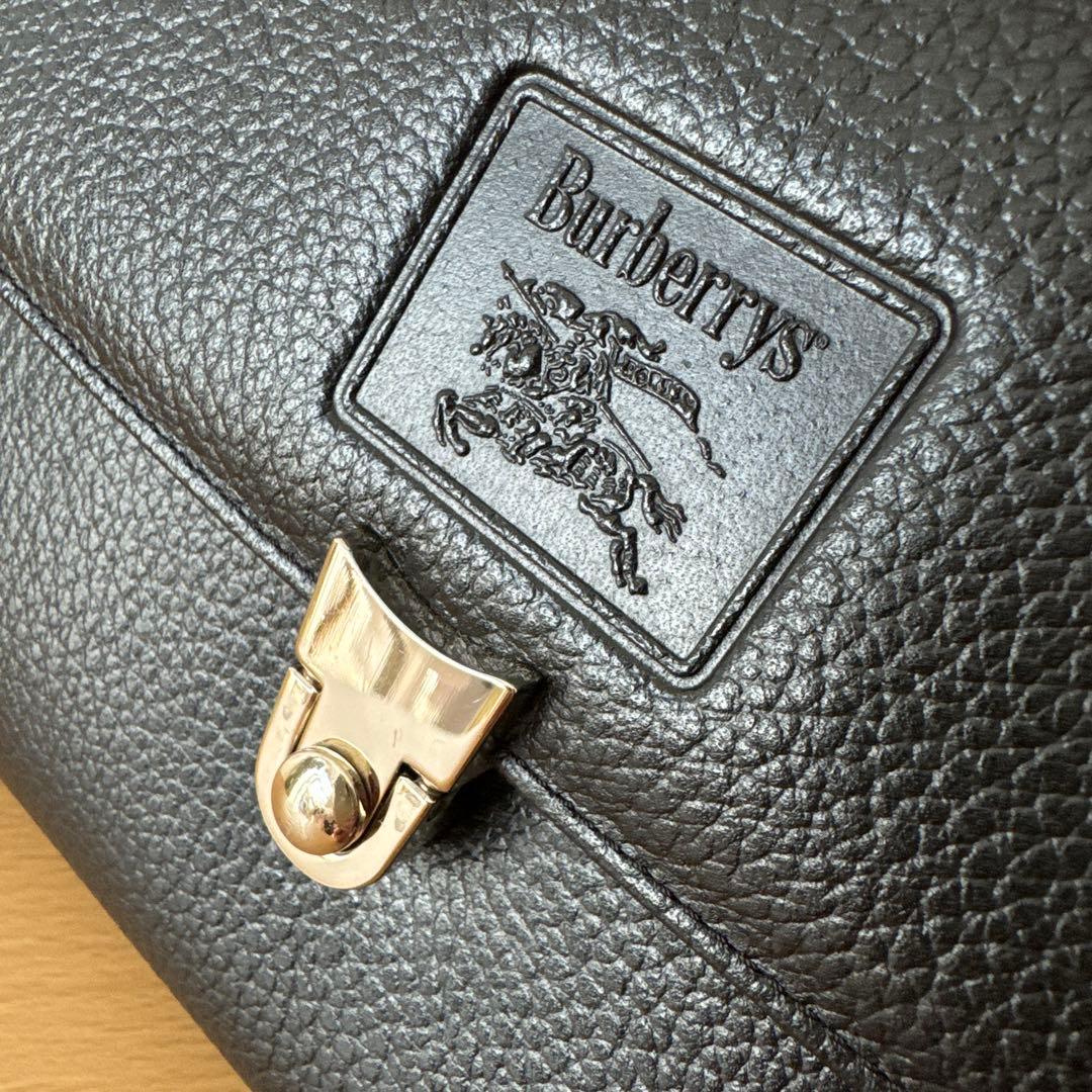 未使用品★Burberrys ブラック ドラムバッグ 箱付き