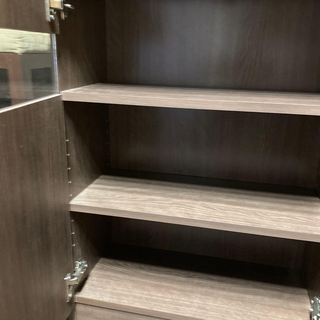 ワイエムワールド カウンター下収納 扉付き セピアナチュラル