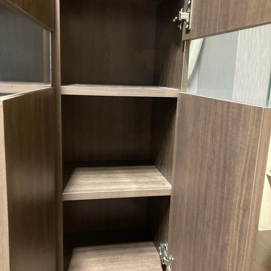 ワイエムワールド カウンター下収納 扉付き セピアナチュラル