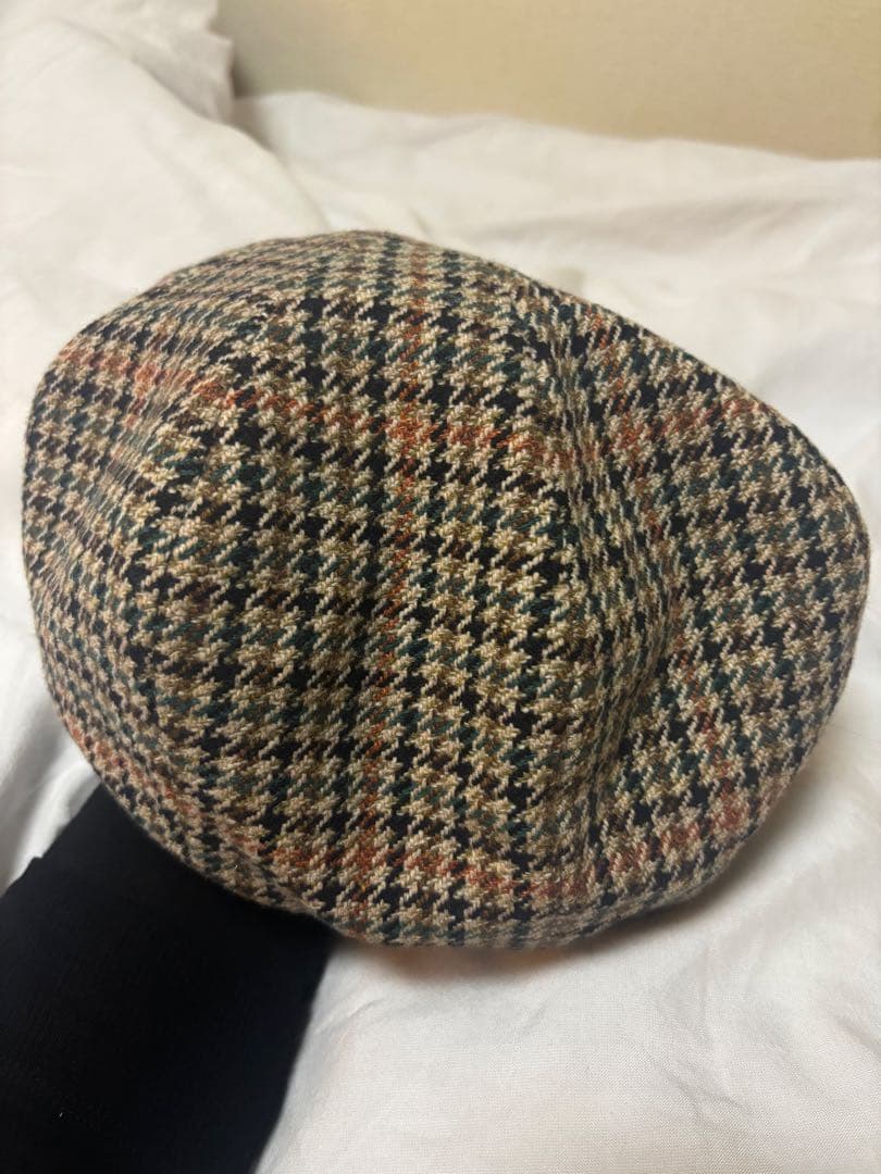 GUCCI チェック柄 ベレー帽　帽子XL60サイズ