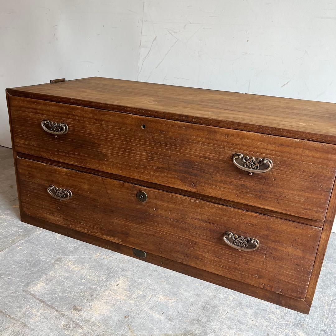 アンティーク チェスト 箪笥 ローボード テレビ台 無垢材 昭和レトロ z559