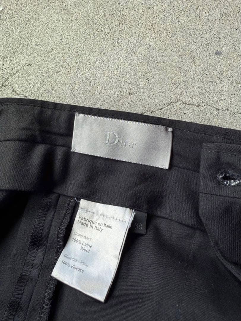 パンツ Dior HOMME 08SS Black Wool Slacks