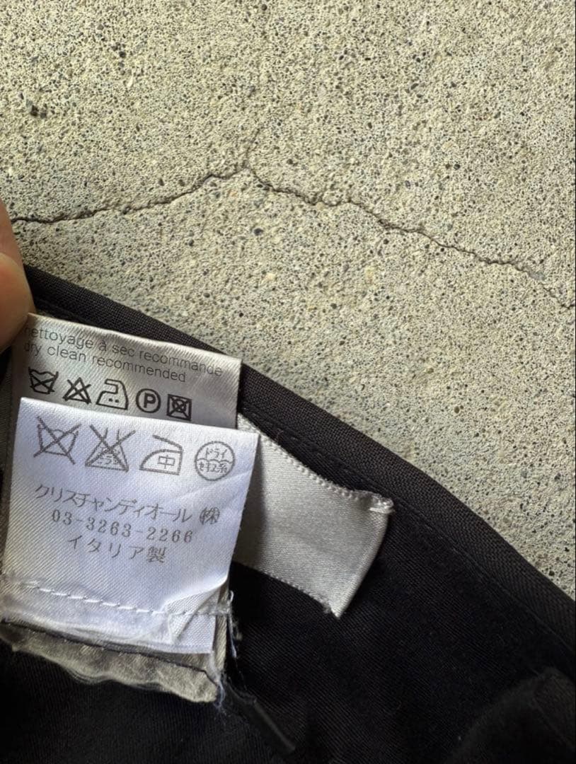 パンツ Dior HOMME 08SS Black Wool Slacks