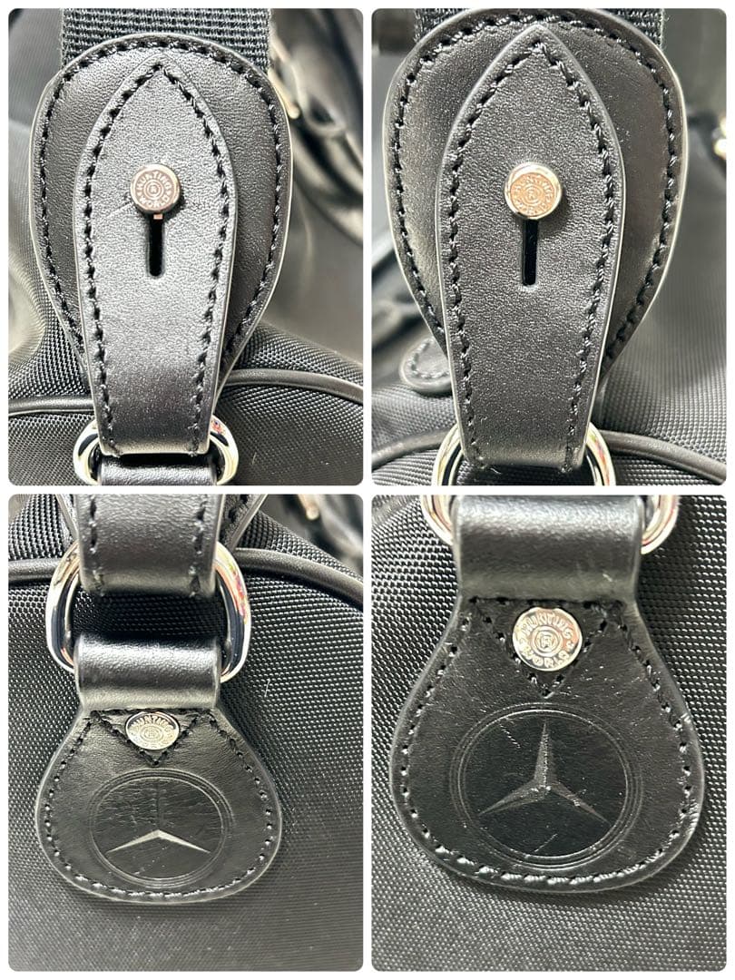 ハンティングワールド×メルセデスベンツ ボストンバッグ 2way 大容量　黒