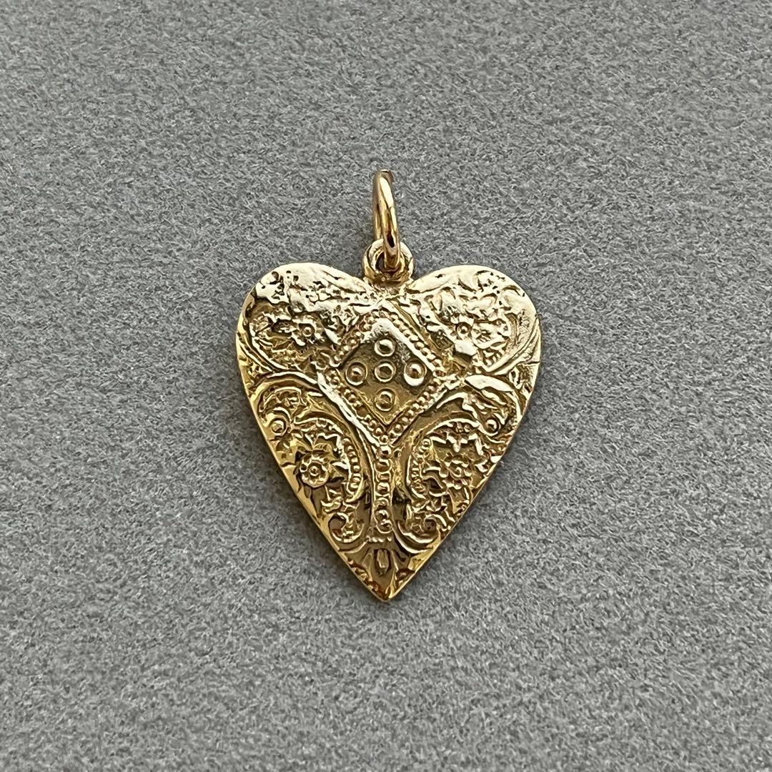 agete アガット K9 9ct ハート チャーム