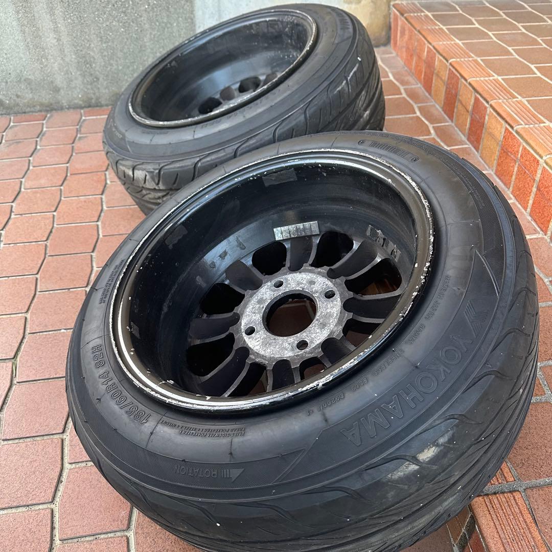②【当時物】RSワタナベ 14インチ 8.5J Rタイプ 2本セット