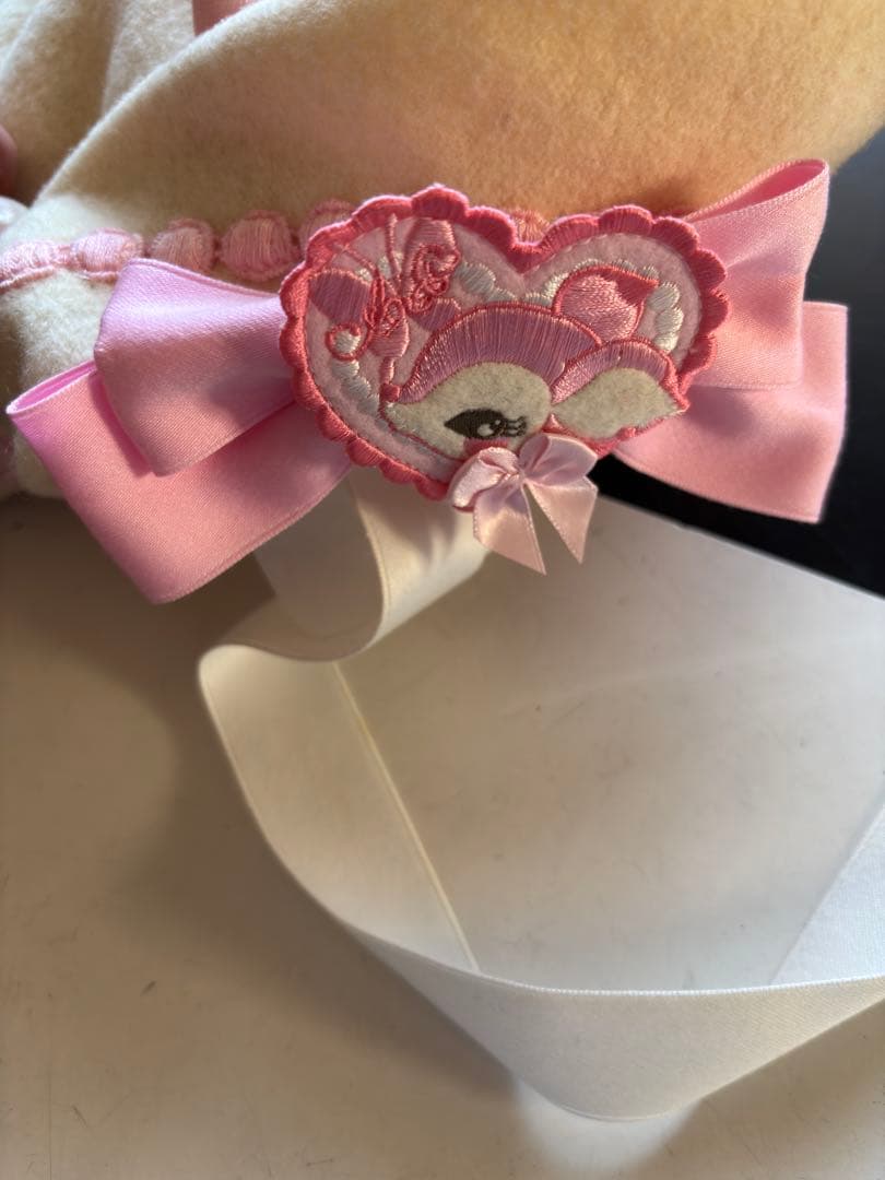 希少Angelic Pretty／子鹿のミルキーちゃんベレー帽　白色シミ有り