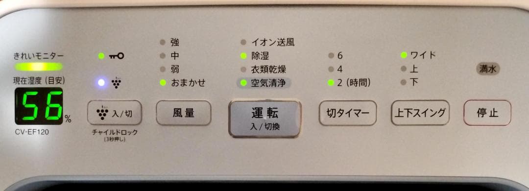 2015年製★清掃済・完動品◆SHARP CV-EF120 空気清浄 除湿機