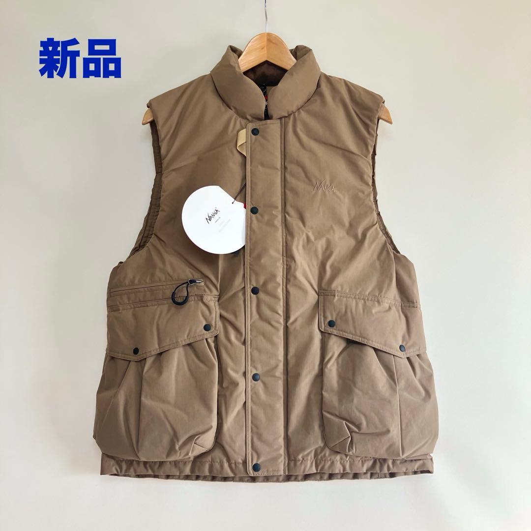 新品 NANGA HINOC DOWN VEST BEIGE Lサイズ