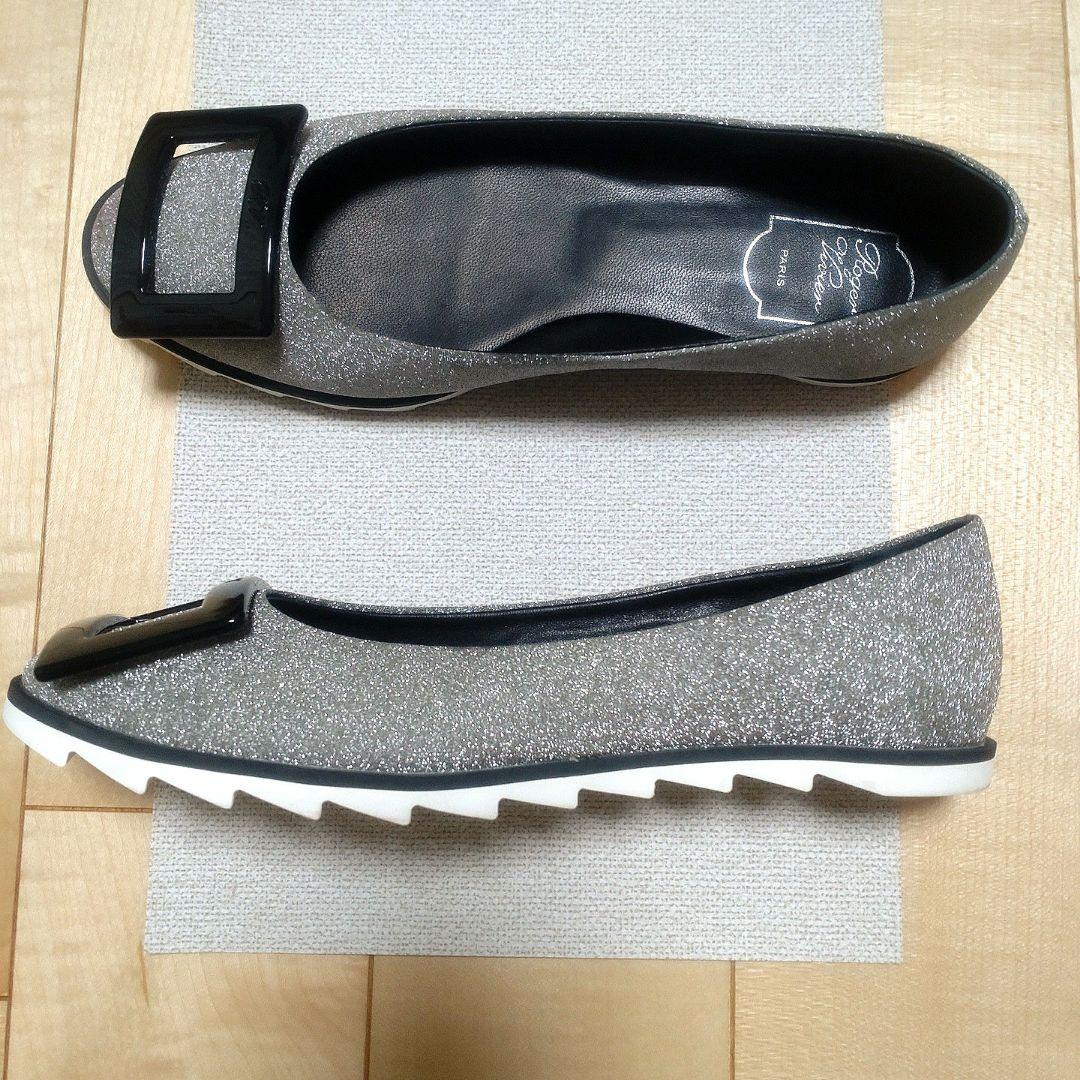 最終値下げ★極美品✨ロジェヴィヴィエ バレエシューズ グリッター シルバー 36