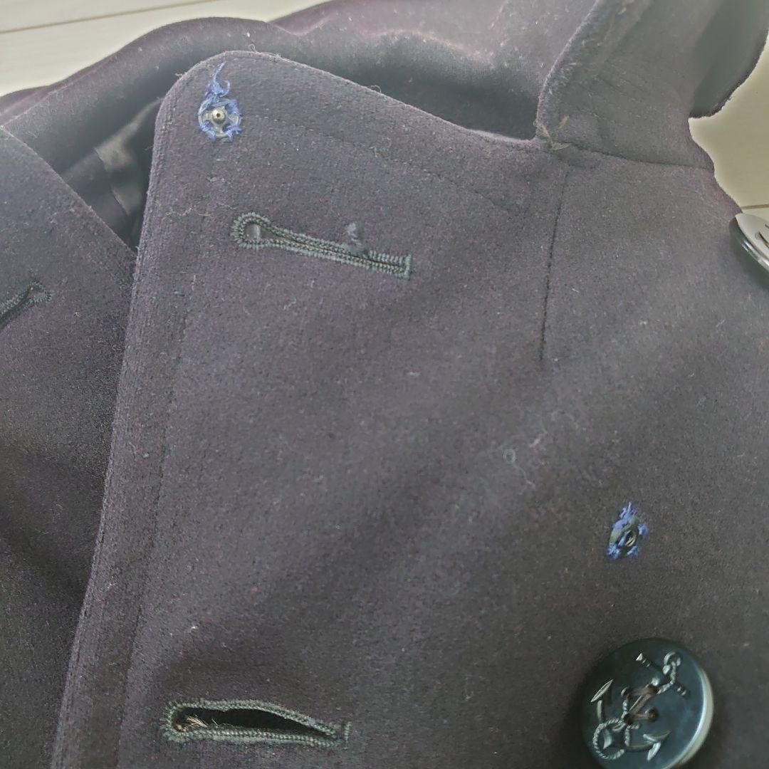 【40s アメリカ海軍実物 10ボタンピーコート】メルトンコート裏コーデュロイ