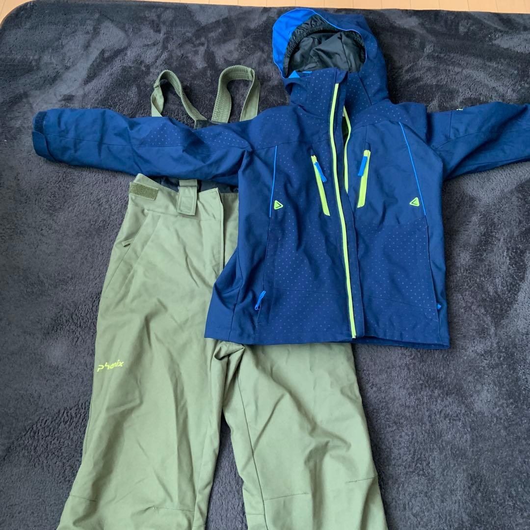 Phenix スキーウェアセット 150サイズ ネイビー/グリーン