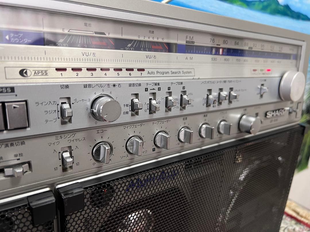 昭和レトロシャープ ラジカセ FM AM ラジカセGF-919 中古動作品美品