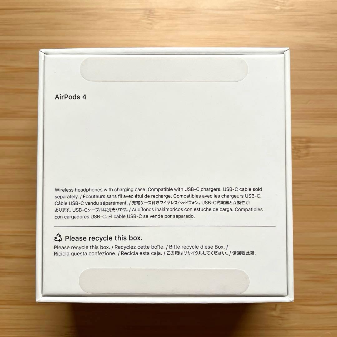 使用回数1回!国内正規店購入 Apple AirPod4 本体 ＋ クリアケース